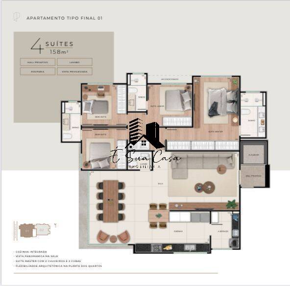 Apartamento, 4 quartos, 158 m² - Foto 12