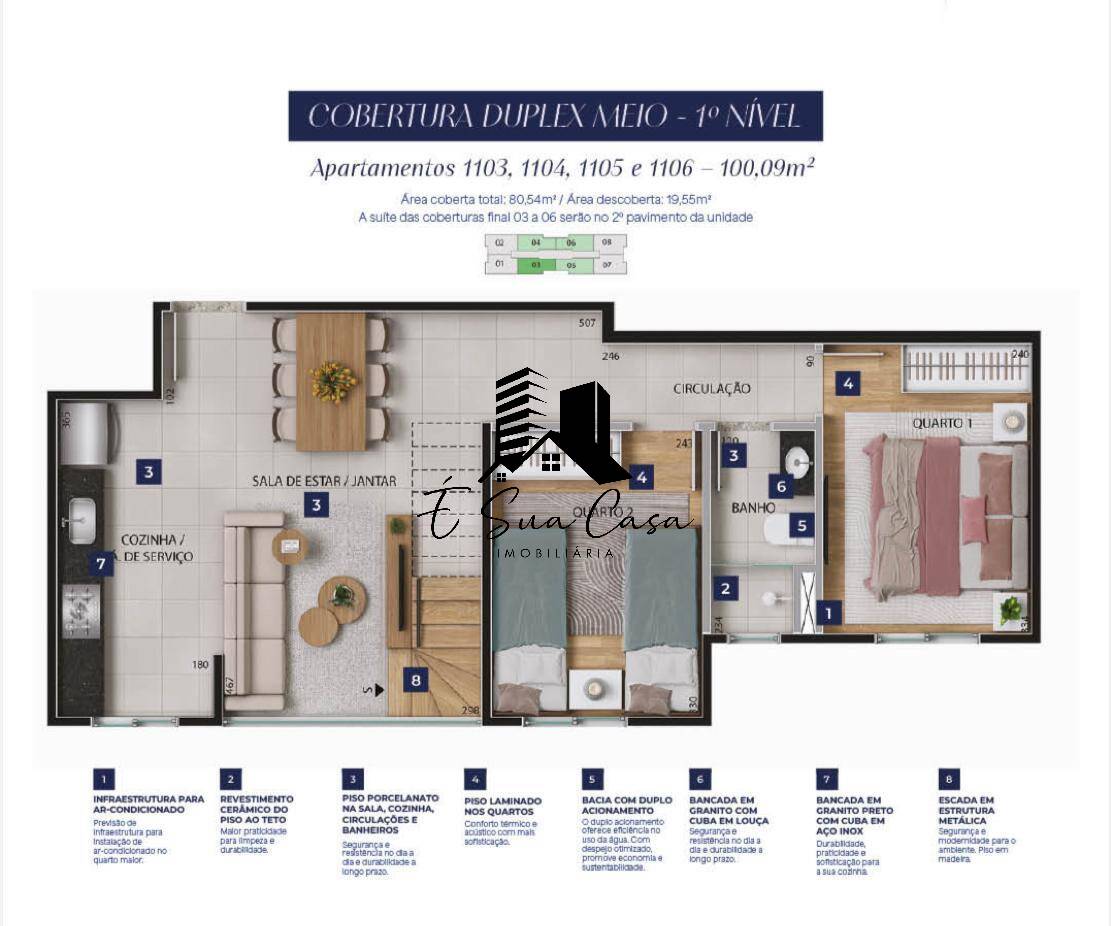 Apartamento, 2 quartos, 54 m² - Foto 8