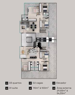 Apartamento à venda com 3 quartos, 100m² - Foto 8