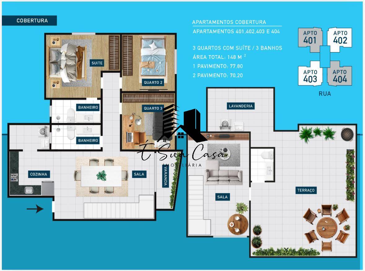 Cobertura, 3 quartos, 148 m² - Foto 22